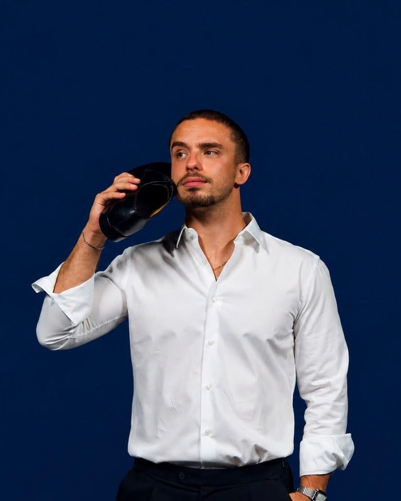 Portrait of Matteo Martullo of the Zaffiro team