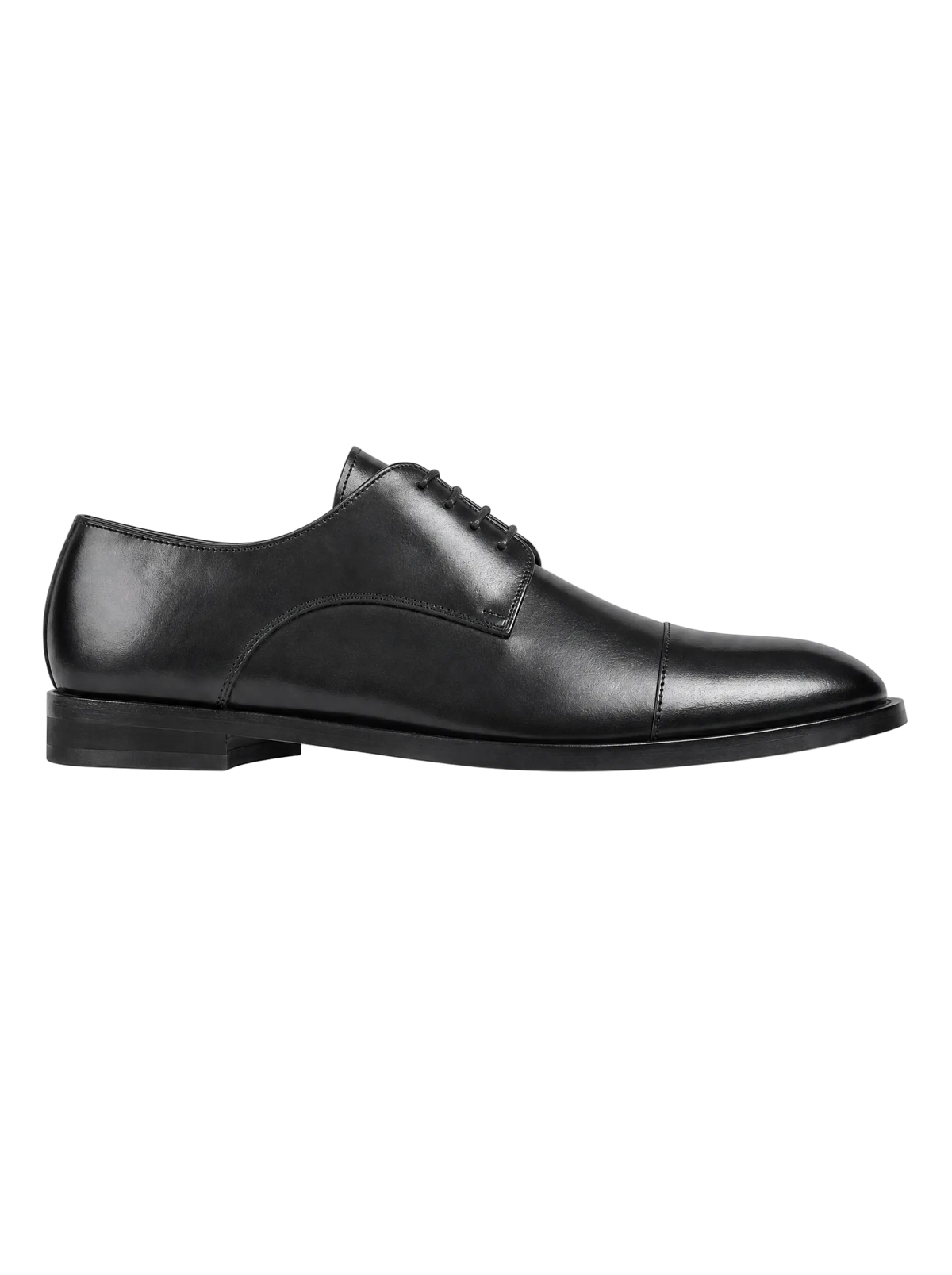 Zullo Derby in black box calf leather, side view
